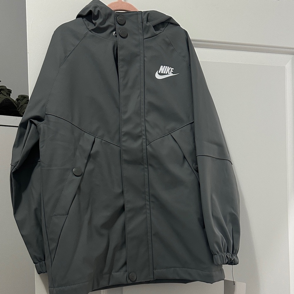 Nike kid’s Charcoal Hooded Rain Coat